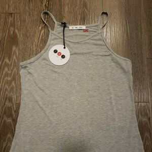 Womens 143 Racerback Tank Top, Gray, Size Medium